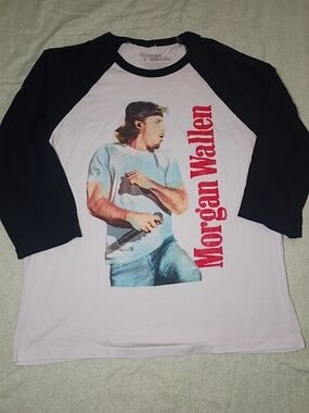 Men’s Raglan Graphic Baseball Tee - Morgan Wallen